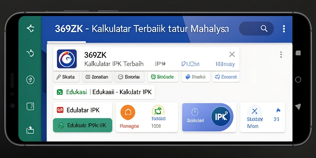 Antarmuka pengguna aplikasi Kalkulator IPK 369ZK yang mudah dioperasikan.