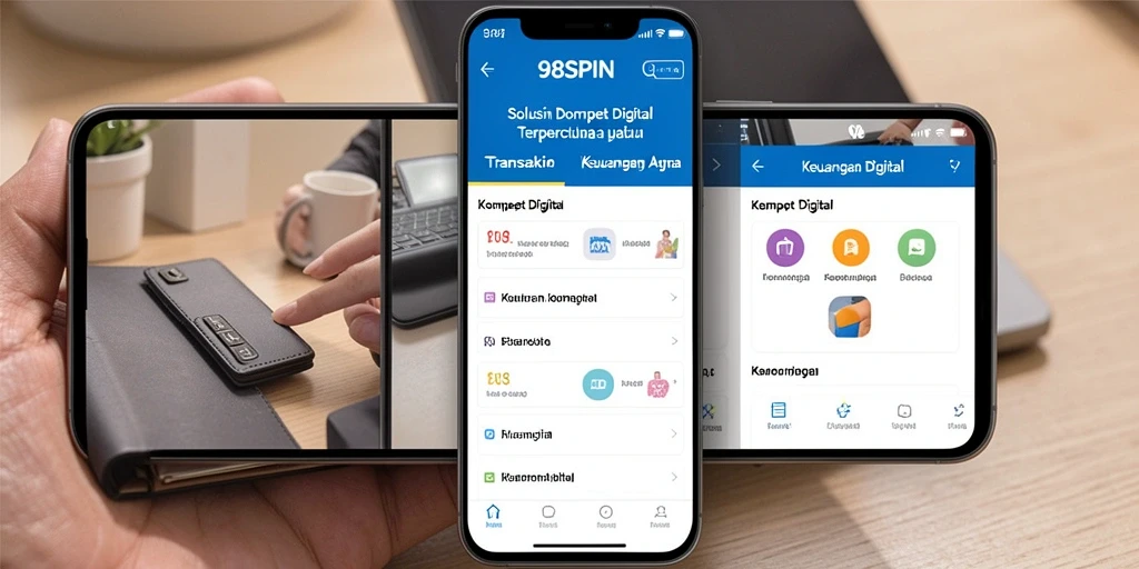 Tampilan antarmuka 98SPIN yang modern dan user-friendly.