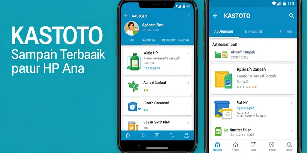 Antarmuka KASTOTO yang bersih dan fungsional untuk Pembersih Sampah.