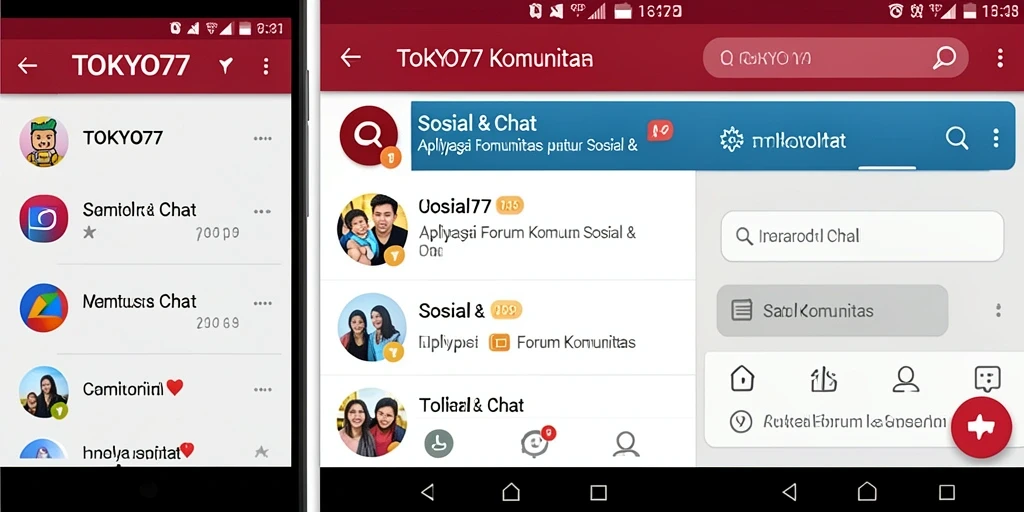 Antarmuka pengguna TOKYO77 yang sederhana dan fungsional untuk Forum Komunitas.