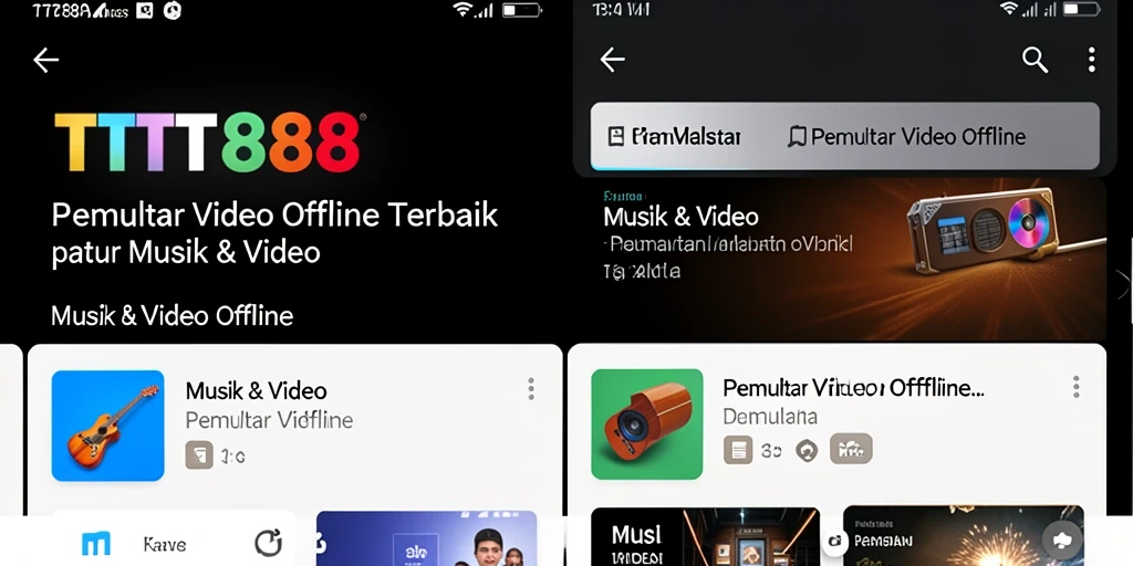 Tampilan antarmuka Pemutar Video Offline TTT888 yang intuitif.