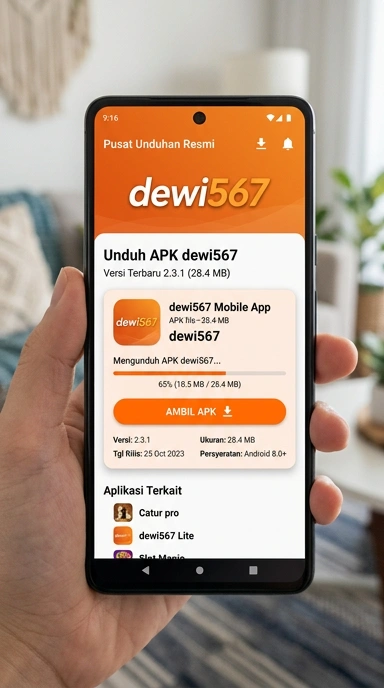 Tampilan halaman APK dewi567